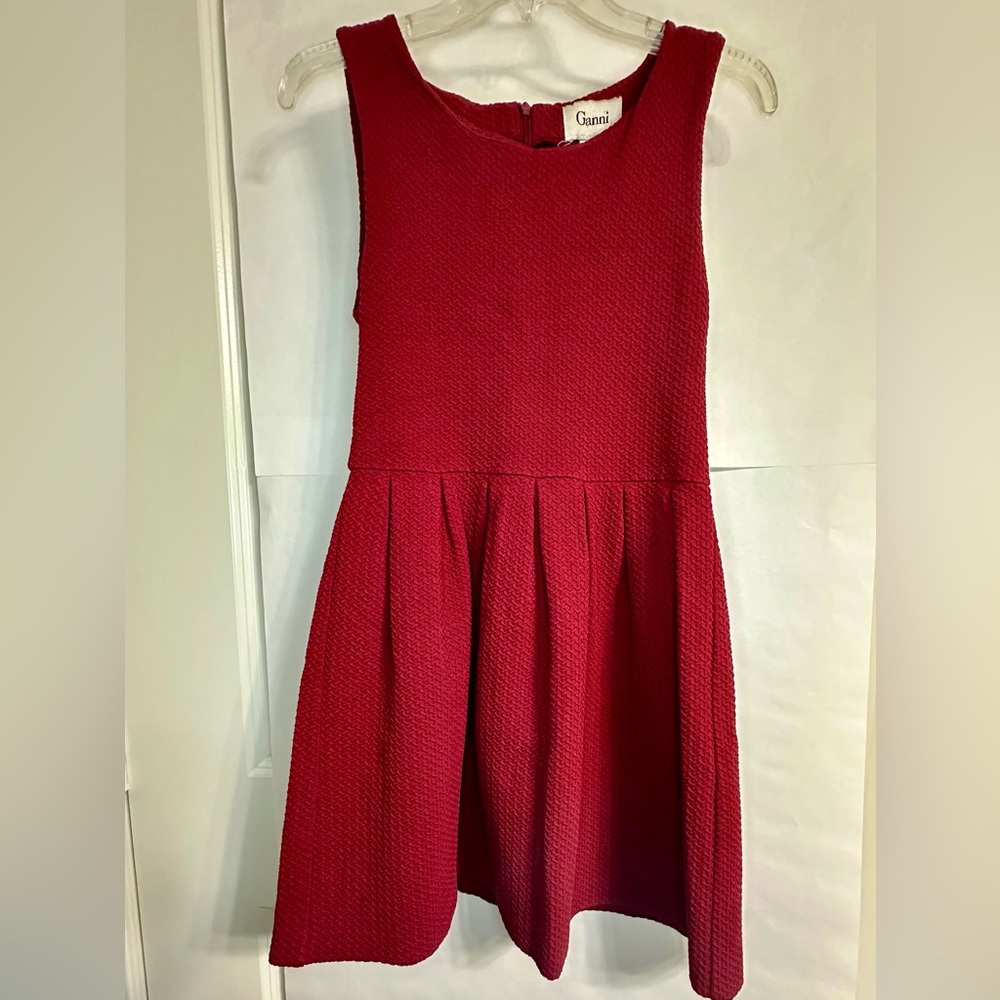 Ganni A-Line embroidered dress
